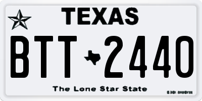 TX license plate BTT2440