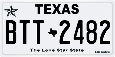 TX license plate BTT2482