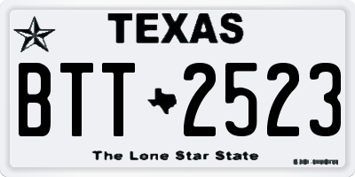 TX license plate BTT2523