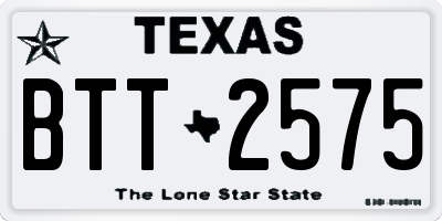 TX license plate BTT2575