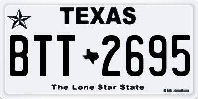 TX license plate BTT2695