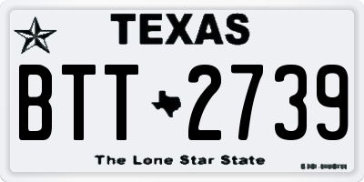 TX license plate BTT2739