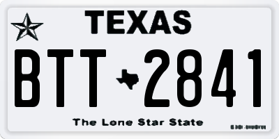 TX license plate BTT2841