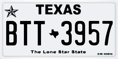 TX license plate BTT3957