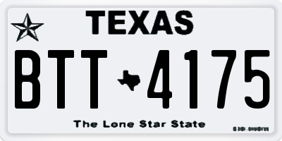 TX license plate BTT4175