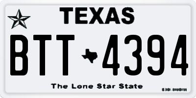 TX license plate BTT4394