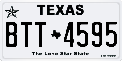 TX license plate BTT4595