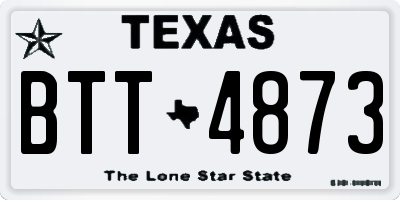 TX license plate BTT4873