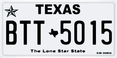 TX license plate BTT5015