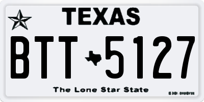 TX license plate BTT5127