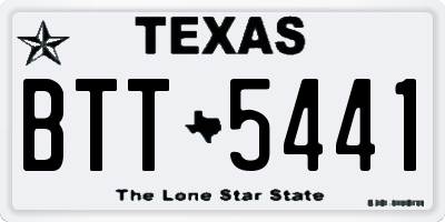TX license plate BTT5441