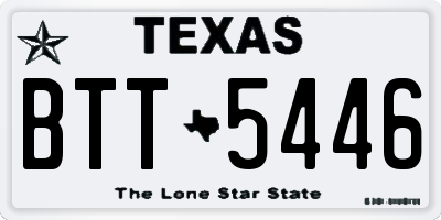 TX license plate BTT5446