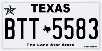 TX license plate BTT5583