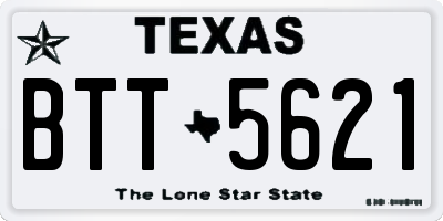 TX license plate BTT5621