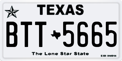 TX license plate BTT5665