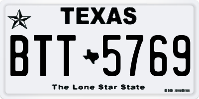 TX license plate BTT5769