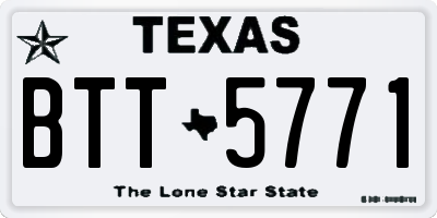 TX license plate BTT5771