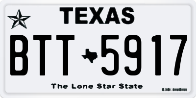 TX license plate BTT5917