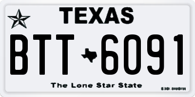 TX license plate BTT6091