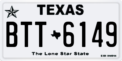 TX license plate BTT6149