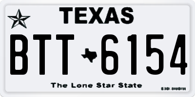 TX license plate BTT6154