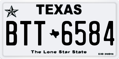 TX license plate BTT6584