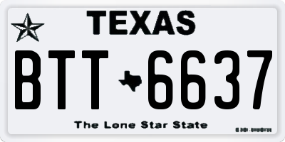 TX license plate BTT6637