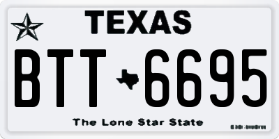 TX license plate BTT6695