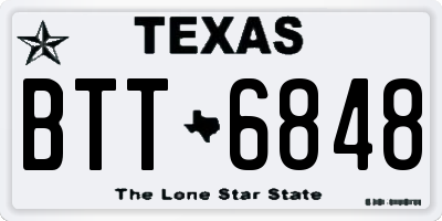 TX license plate BTT6848
