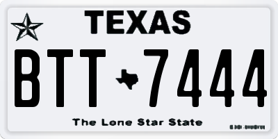 TX license plate BTT7444