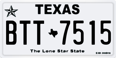 TX license plate BTT7515