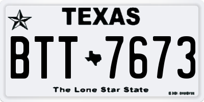 TX license plate BTT7673