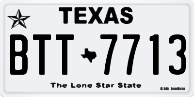 TX license plate BTT7713
