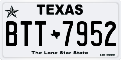 TX license plate BTT7952