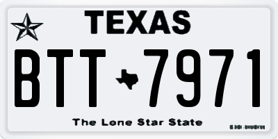 TX license plate BTT7971