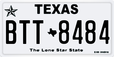 TX license plate BTT8484