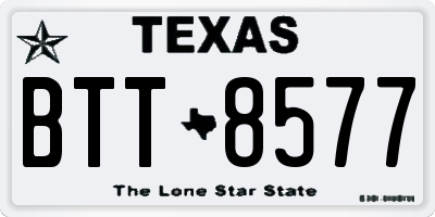 TX license plate BTT8577
