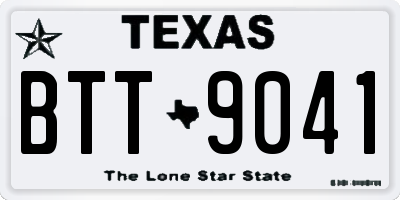 TX license plate BTT9041