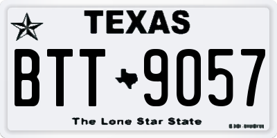 TX license plate BTT9057