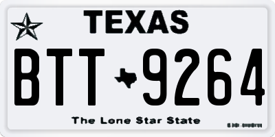 TX license plate BTT9264