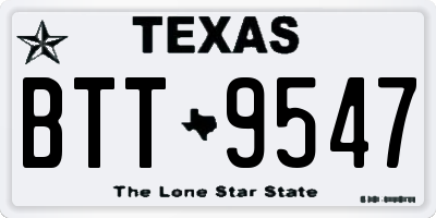 TX license plate BTT9547
