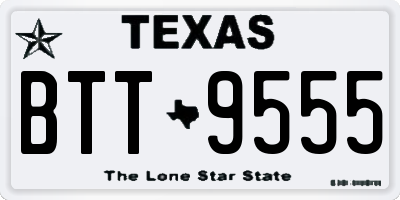 TX license plate BTT9555