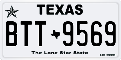 TX license plate BTT9569