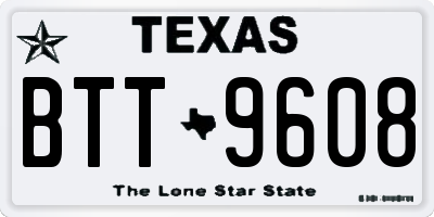 TX license plate BTT9608