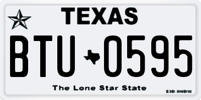 TX license plate BTU0595