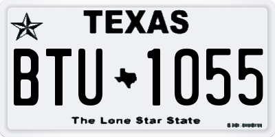 TX license plate BTU1055