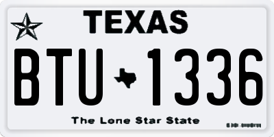 TX license plate BTU1336