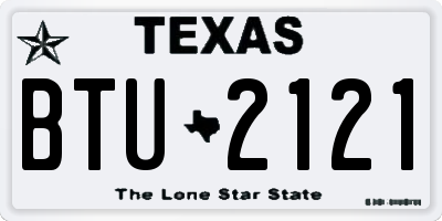 TX license plate BTU2121