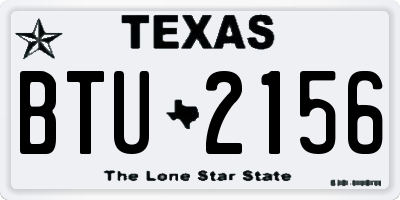 TX license plate BTU2156