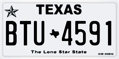 TX license plate BTU4591